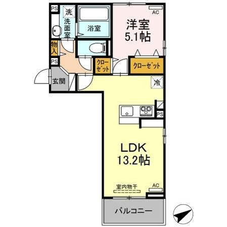 ロイヤルサンB棟の物件間取画像